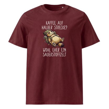Kaffee T-Shirt mit Kaffeespruch, Print Nahaufnahme