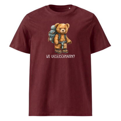 Wo Kaiserschmarrn T-Shirt Unisex mit lustigem Spruch, Print Nahaufnahme