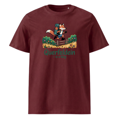 Querfeldein Fuchs T-Shirt Unisex mit Fuchs-Motiv, Print Nahaufnahme