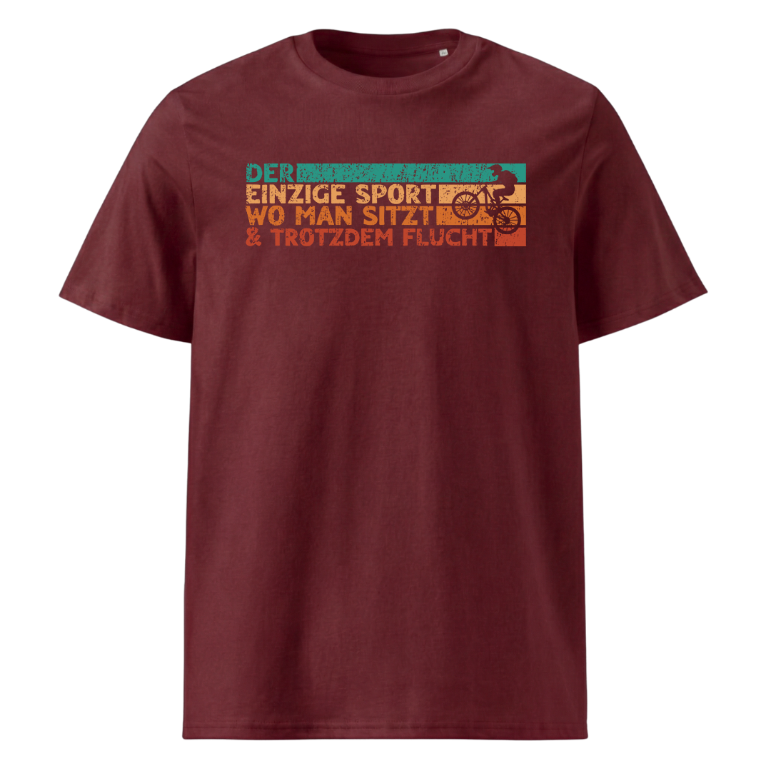 Bikelove T-Shirt Unisex mit Mountainbike Motiv, Print Nahaufnahme