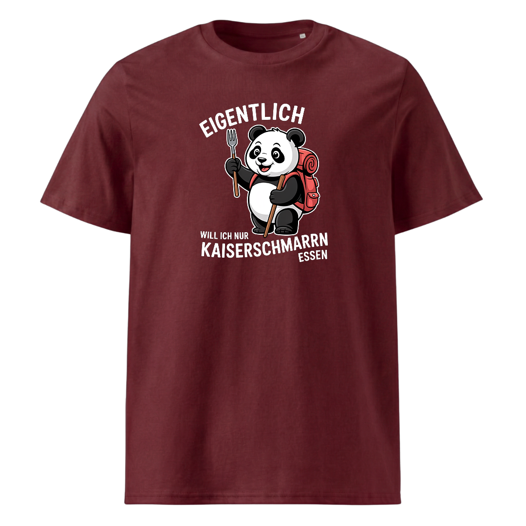 Ich will nur Kaiserschmarrn essen T-Shirt Unisex mit Spruch-Motiv, Print Nahaufnahme