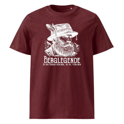 Berglegende T-Shirt mit Wanderspruch, Print Nahaufnahme