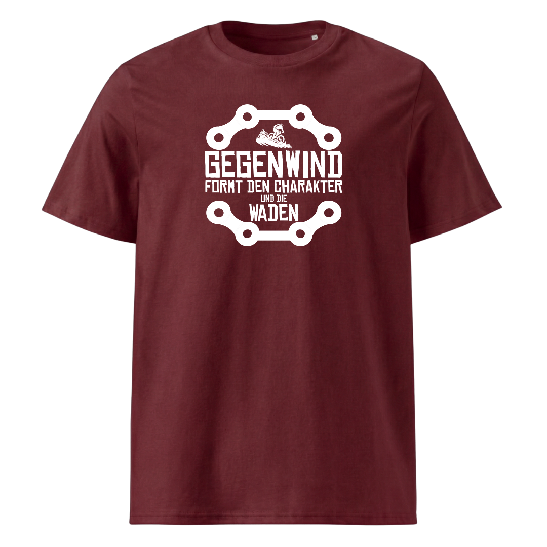 Gegenwind T-Shirt Unisex mit lustigem Spruch, Print Nahaufnahme
