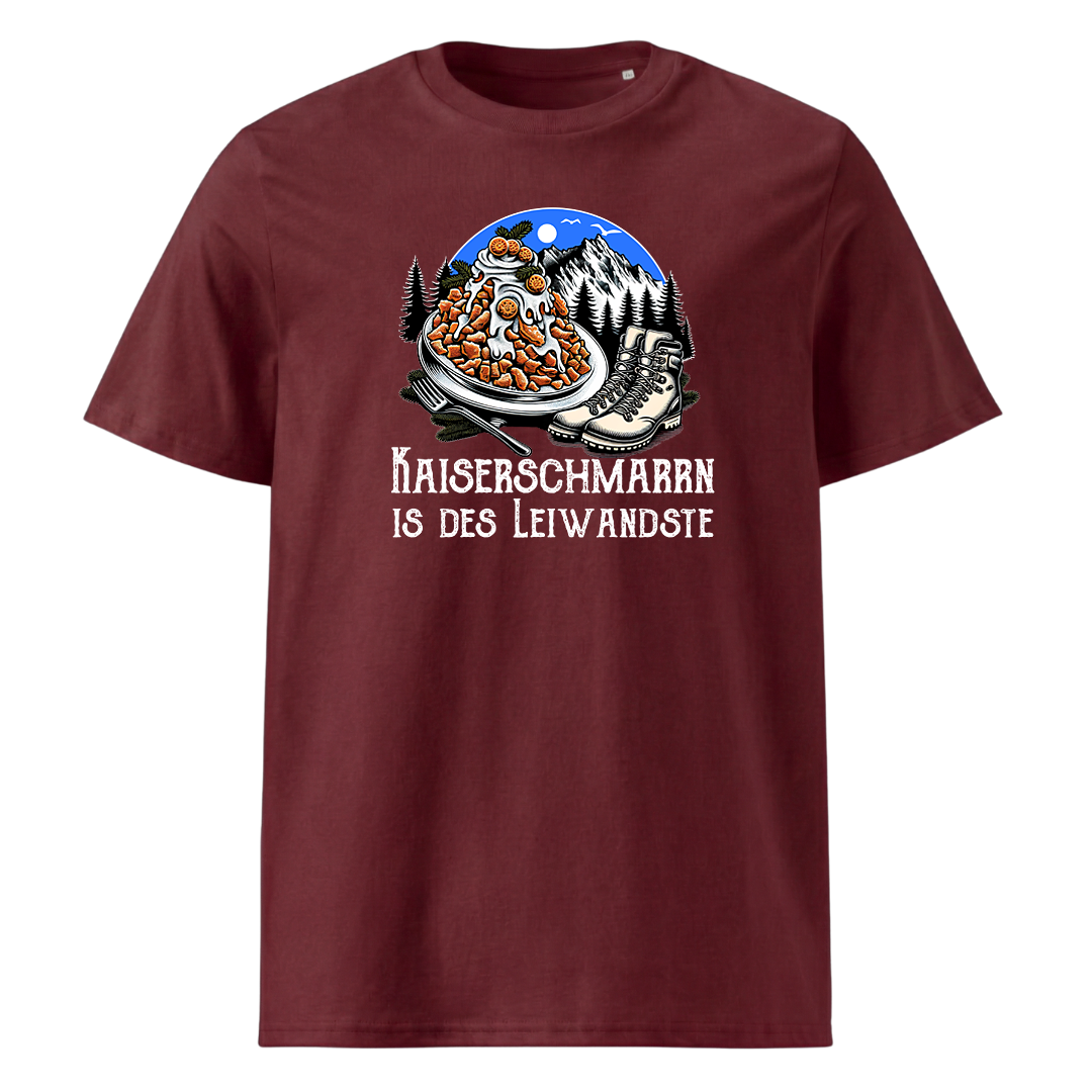 Leiwand T-Shirt mit Berg-Spruch, Print Nahaufnahme