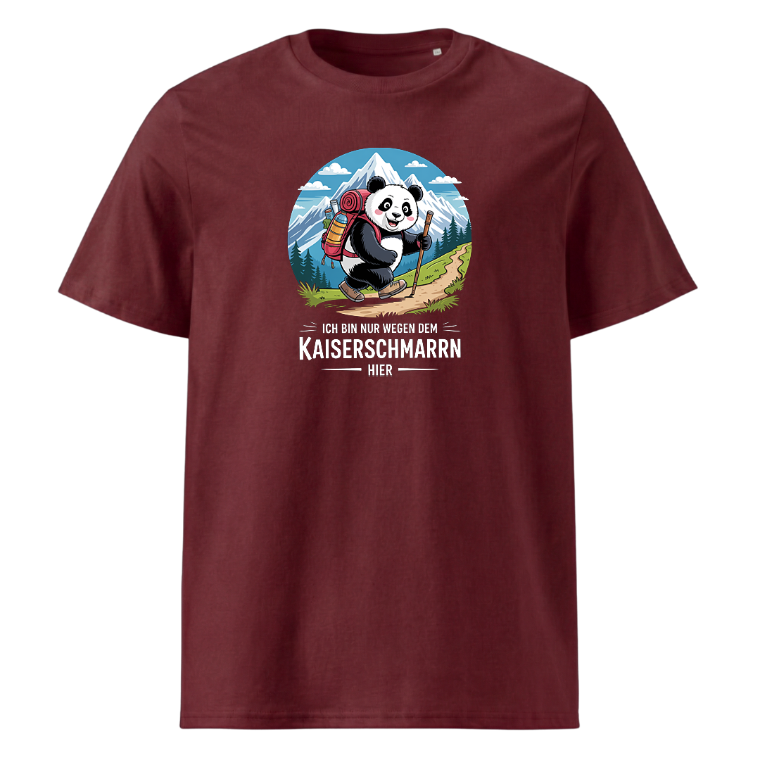 Kaiserschmarrn Panda T-Shirt Unisex mit Panda-Motiv, Print Nahaufnahme