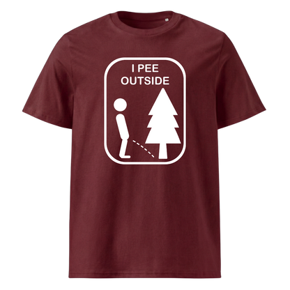 Outside T-Shirt Unisex mit Natur-Motiv, Print Nahaufnahme