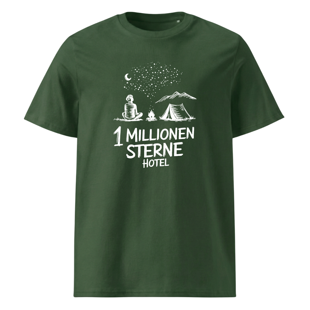 Sternehotel T-Shirt mit Berg-Spruch, Detailansicht