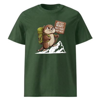 Warte Kurz T-Shirt mit Wander-Spruch, Detailansicht