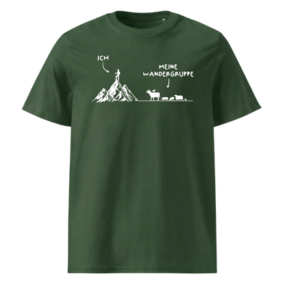 Wandergruppe T-Shirt Unisex mit Wander-Motiv, Detailansicht