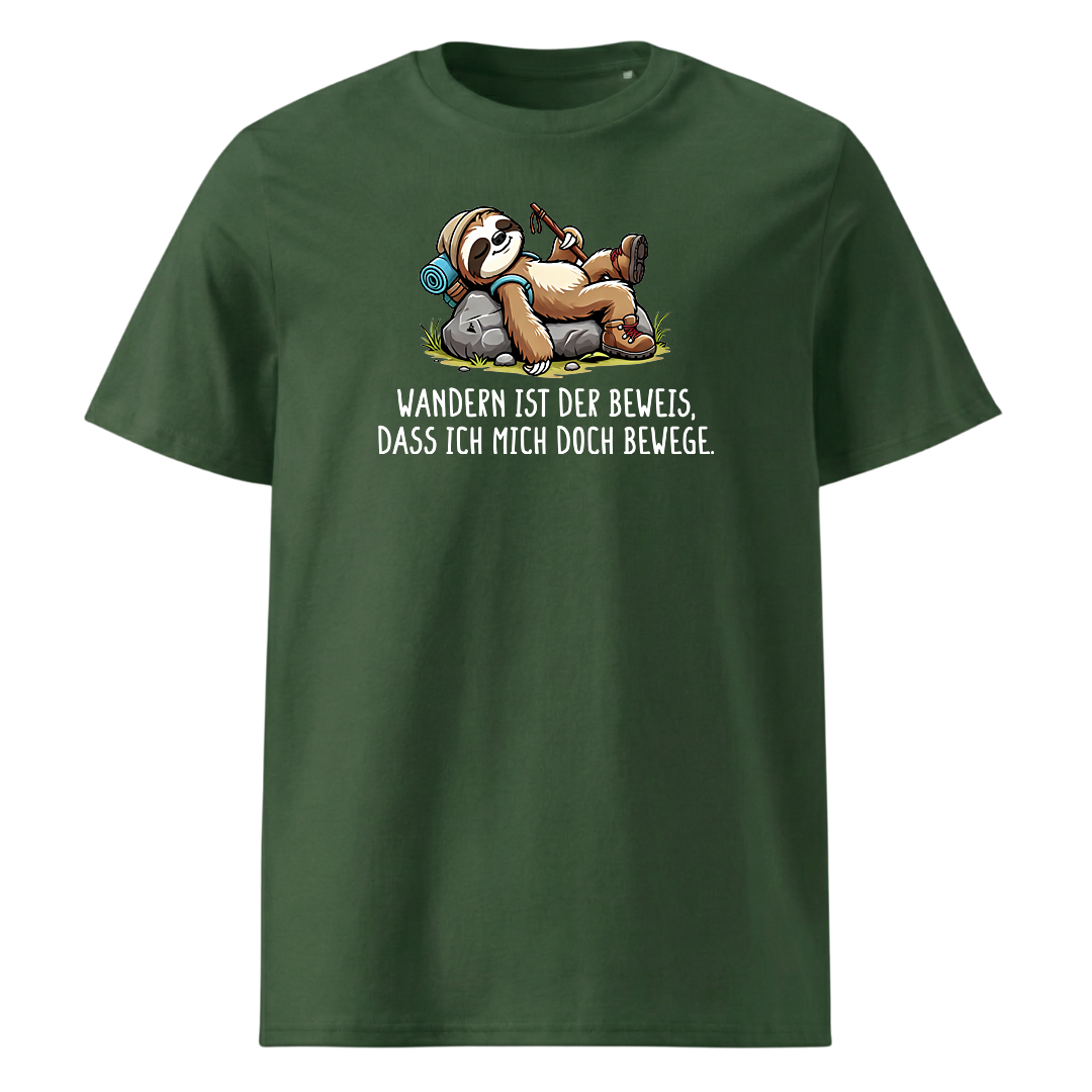 Der Beweis T-Shirt mit Wanderspruch, Detailansicht