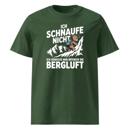 Bergluft T-Shirt Unisex mit Berg-Spruch, Detailansicht