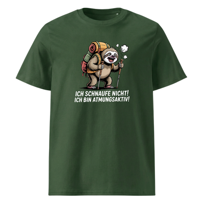 Atmungsaktiv T-Shirt mit Wander-Spruch, Detailansicht