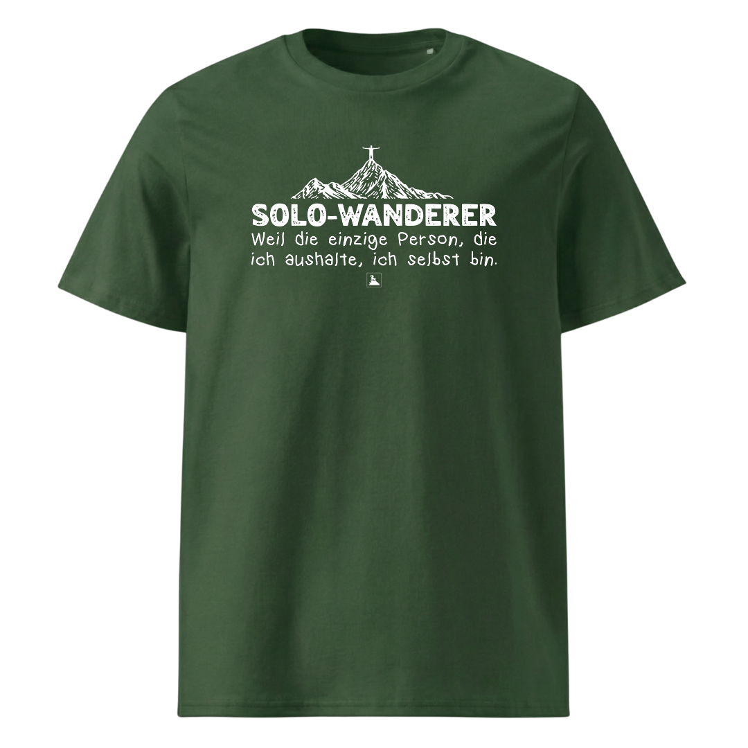 Solo T-Shirt mit Berg-Spruch, Detailansicht