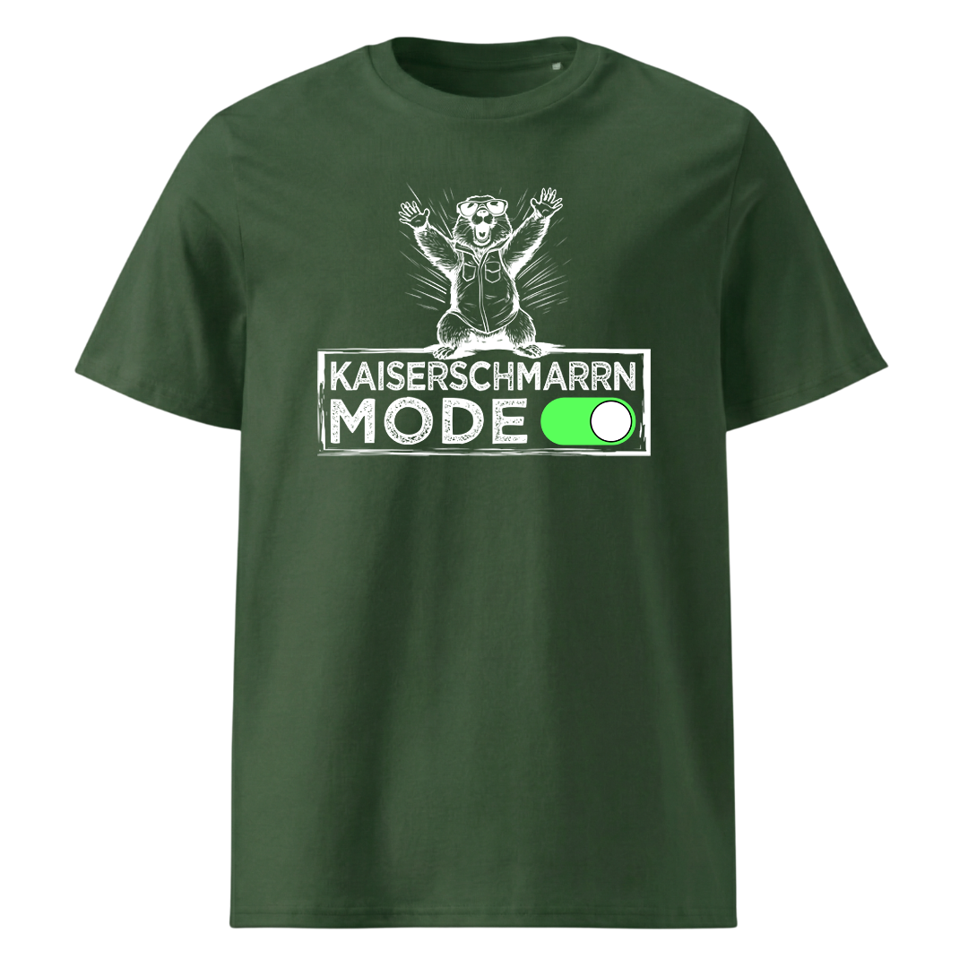 Kaiserschmarrn Mode T-Shirt mit bayrischem Spruch, Detailansicht