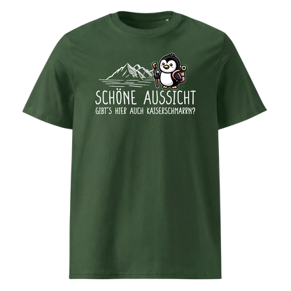 Schöne Aussicht T-Shirt Unisex mit Spruch, Detailansicht