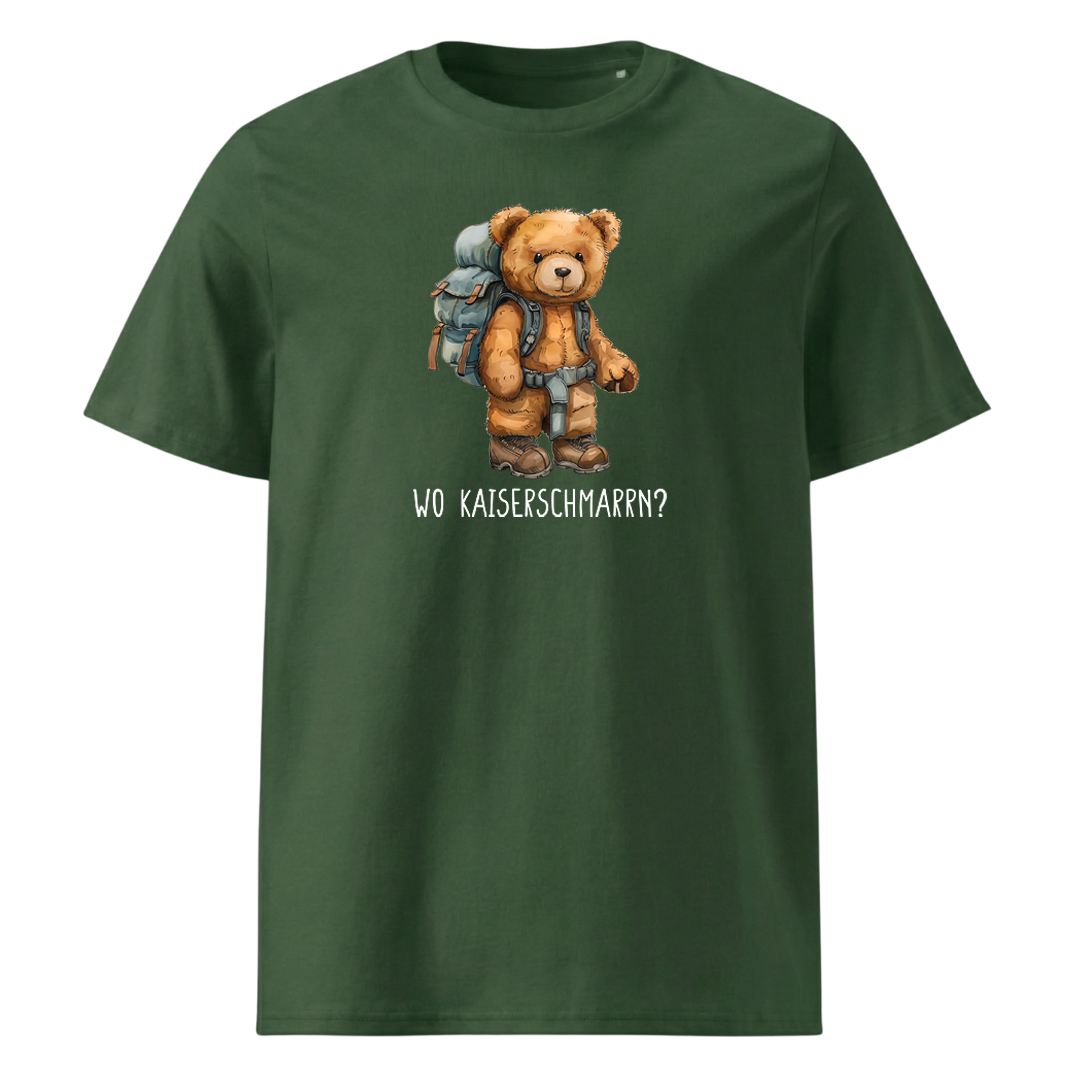 Wo Kaiserschmarrn T-Shirt Unisex mit lustigem Spruch, Detailansicht