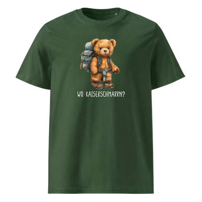 Wo Kaiserschmarrn T-Shirt Unisex mit lustigem Spruch, Detailansicht