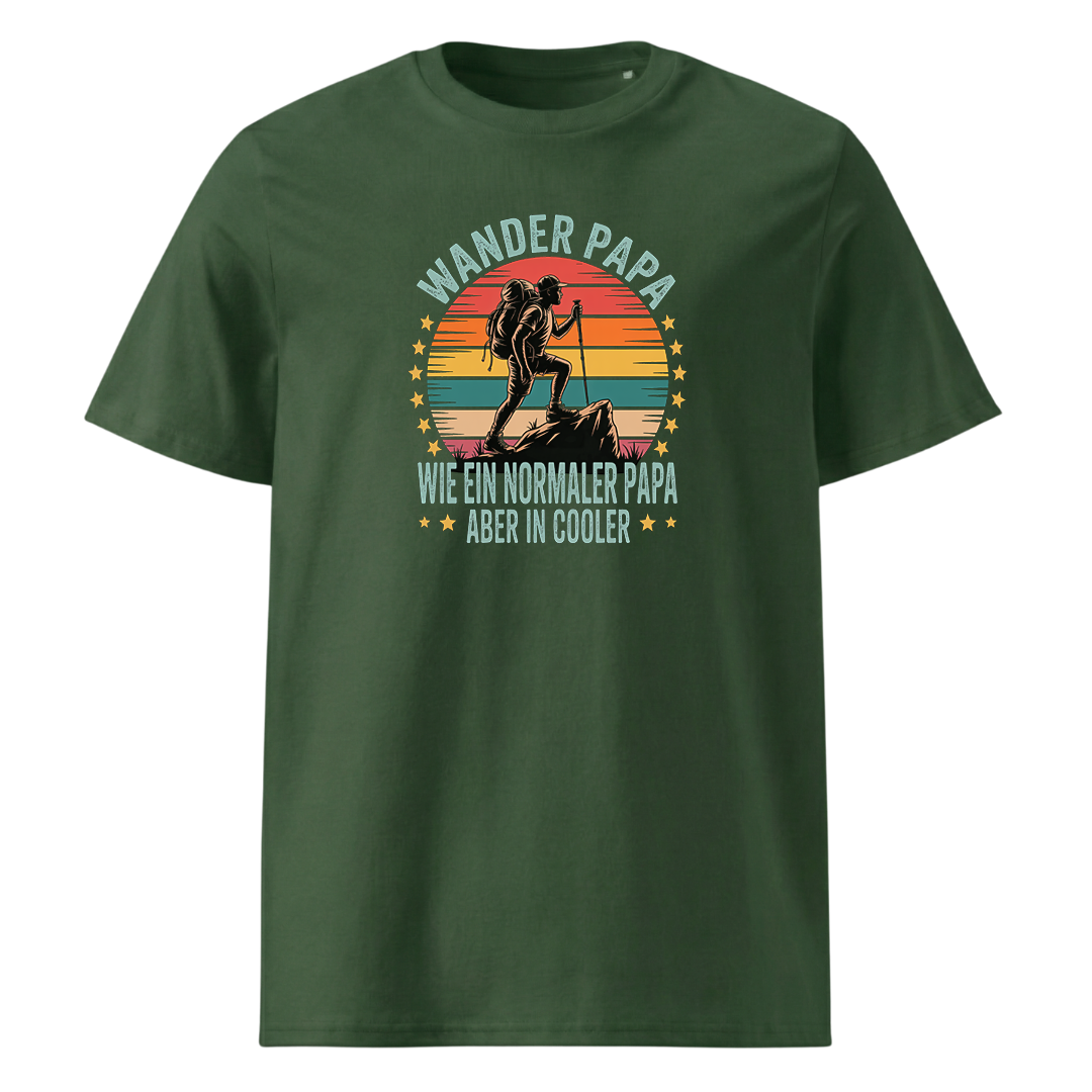 Wanderpapa T-Shirt Unisex mit Wander-Motiv, Detailansicht