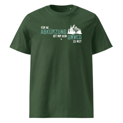 Abkürzung T-Shirt Unisex mit Wander-Spruch, Detailansicht