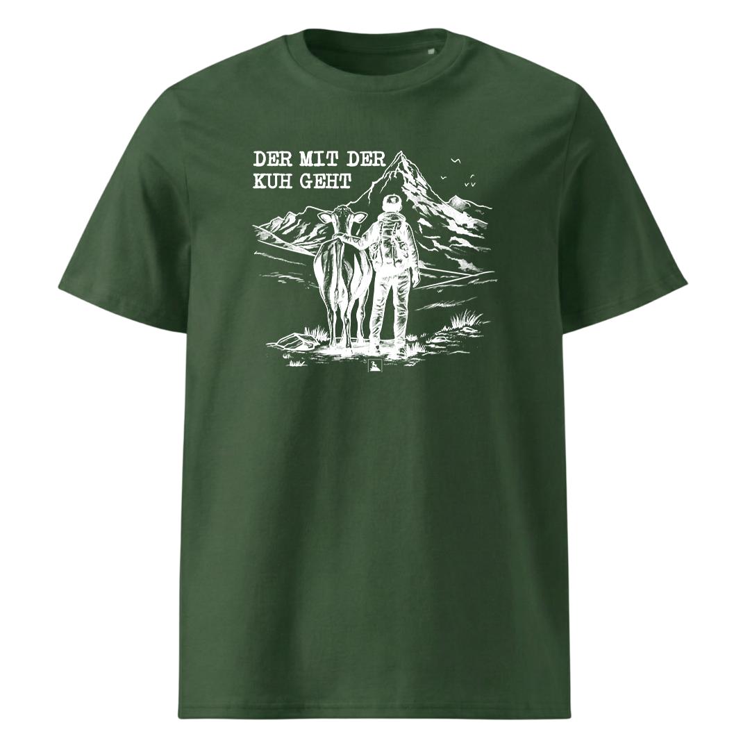 Kuhflüsterer T-Shirt Unisex mit Kuh Motiv, Detailansicht