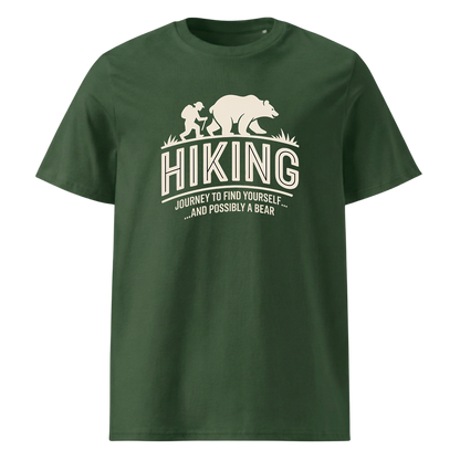 Hiking Journey T-Shirt Unisex mit Wander-Motiv, Detailansicht