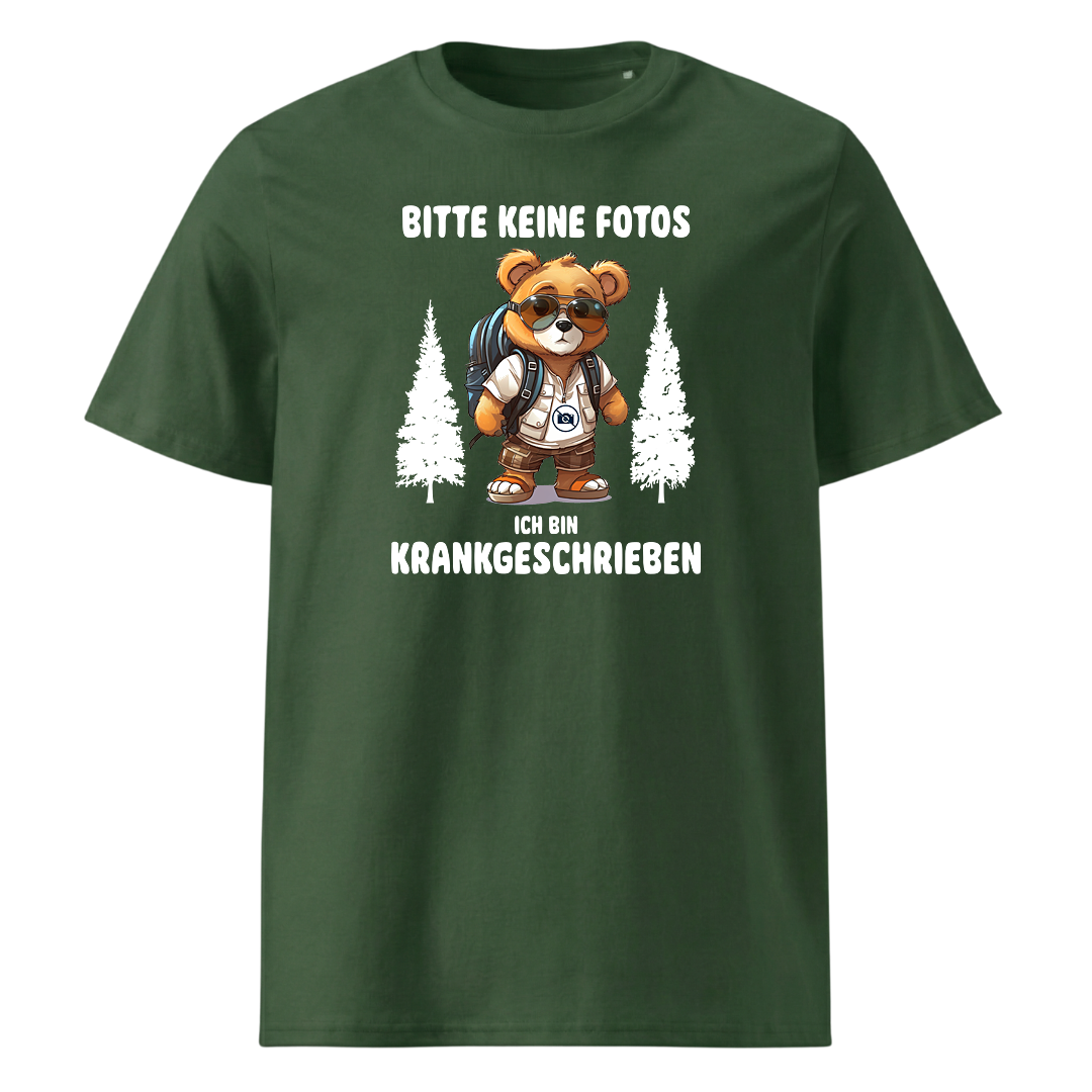 Krankgeschrieben T-Shirt Unisex mit Spruch, Detailansicht