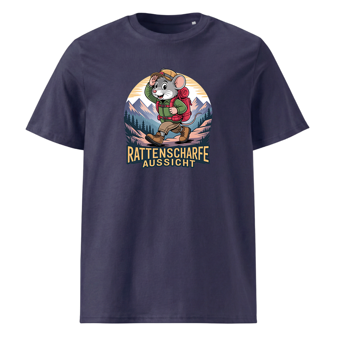 Rattenscharfe Aussicht T-Shirt Unisex mit Berg-Motiv, weitere Ansicht