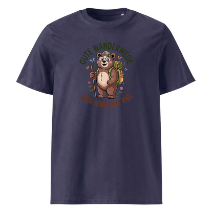 Gute Wanderwege aber schlechte Knie T-Shirt Unisex mit Spruch-Motiv, weitere Ansicht
