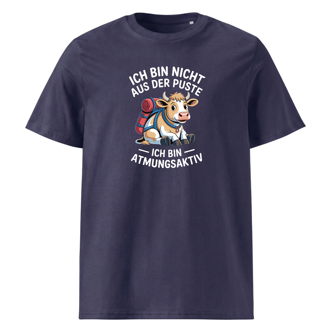 Nicht aus der Puste T-Shirt Unisex mit Spruch-Motiv, weitere Ansicht