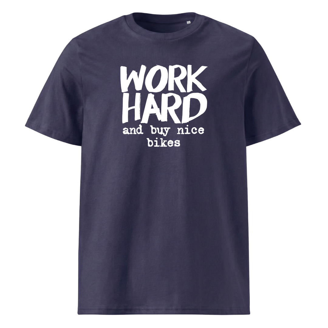 Work Hard Premium Shirt Unisex mit lustigem Spruch, weitere Ansicht