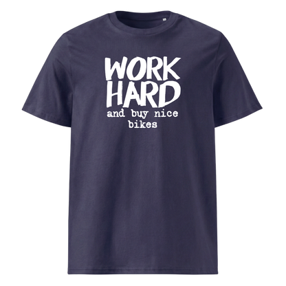 Work Hard Premium Shirt Unisex mit lustigem Spruch, weitere Ansicht