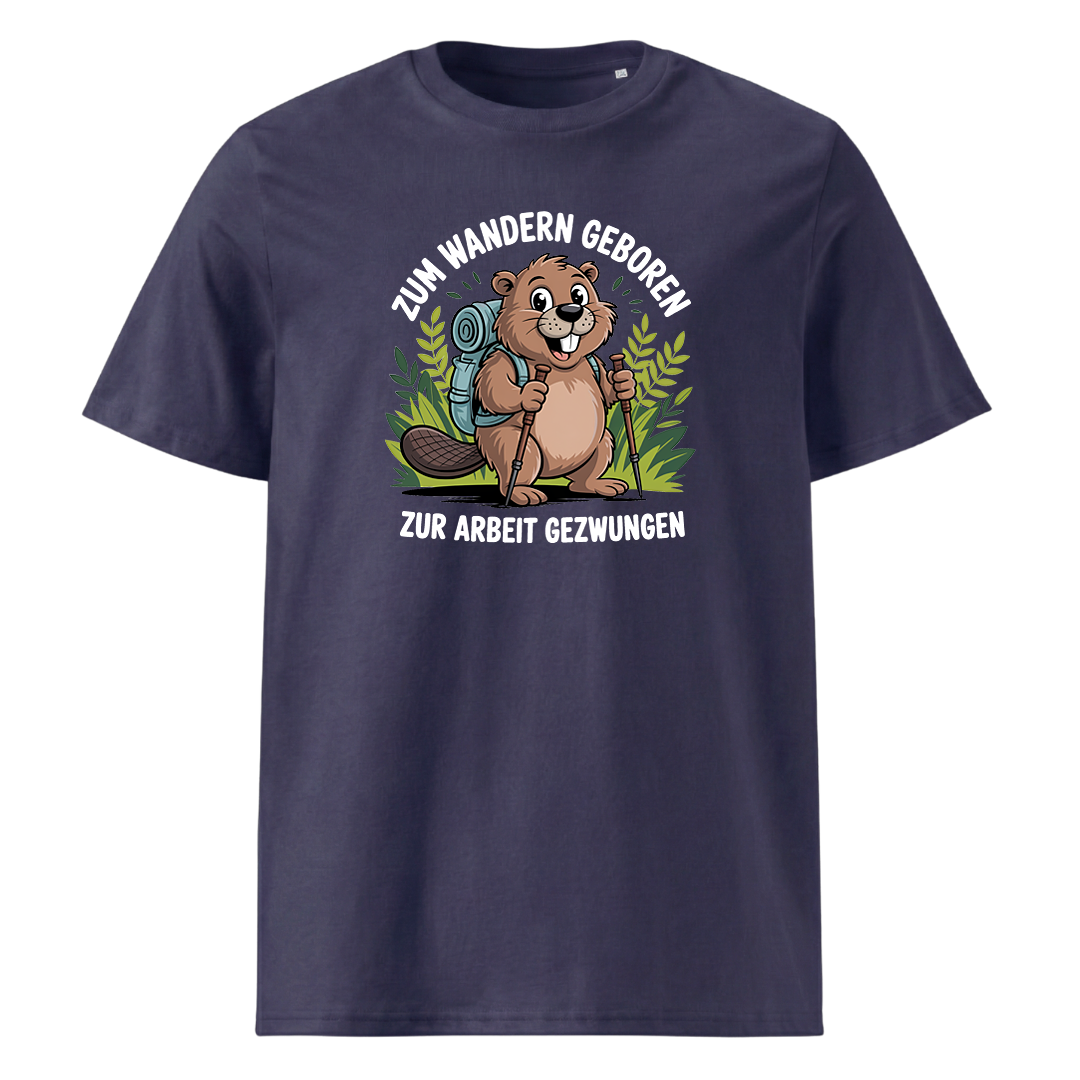Zum Wandern geboren T-Shirt Unisex mit Wander-Spruch, weitere Ansicht