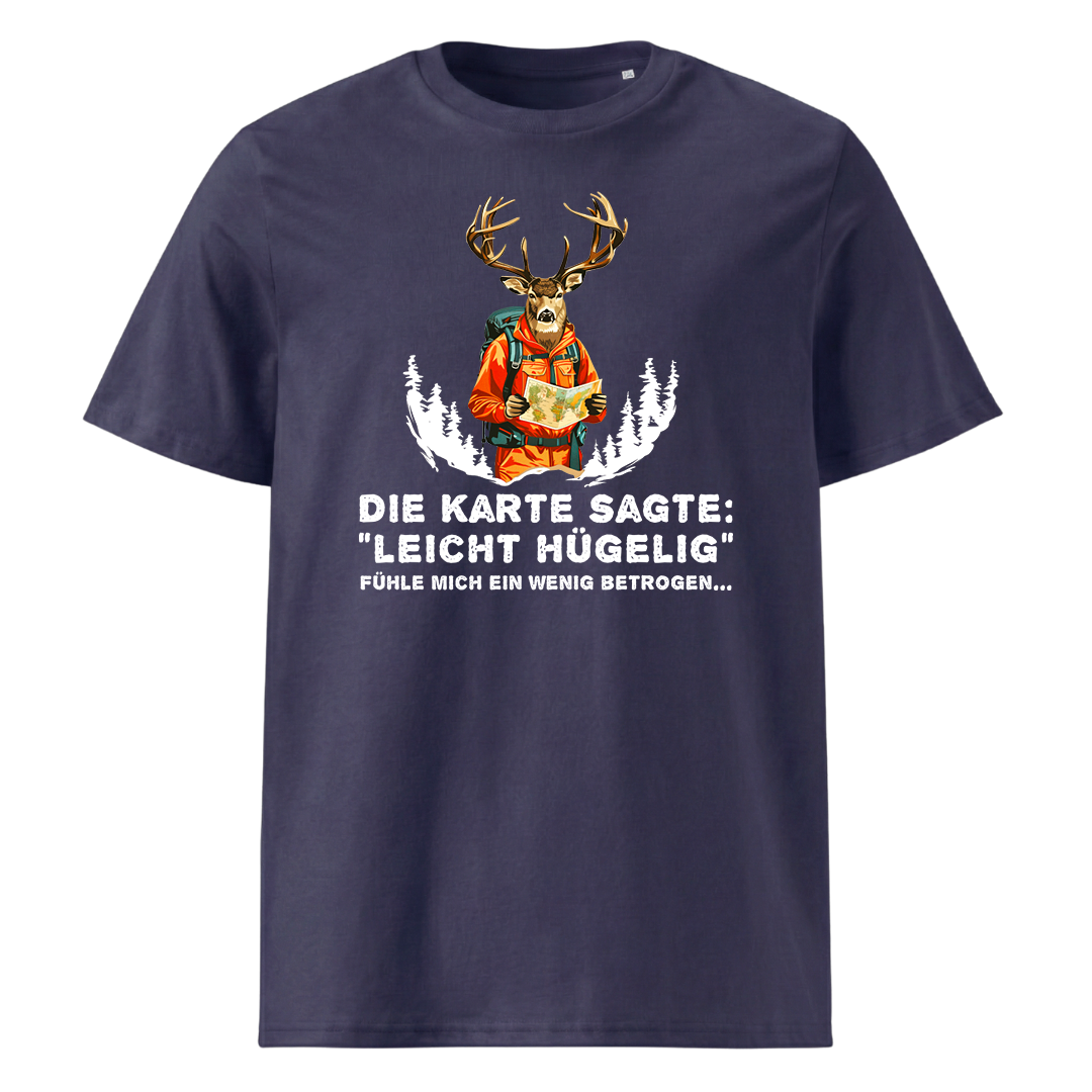 Leicht Hügelig T-Shirt Unisex mit Schriftzug, weitere Ansicht