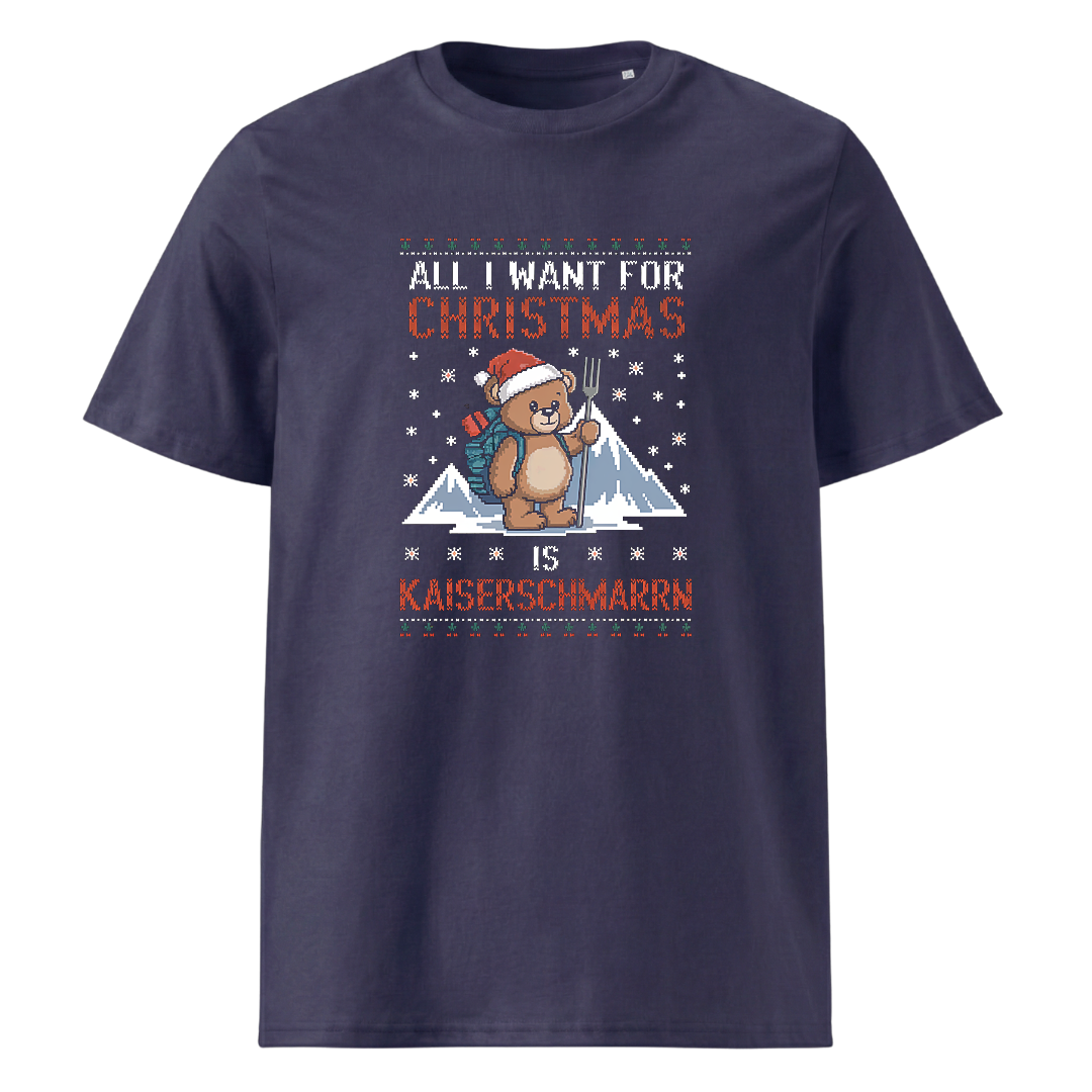 All I Want Christmas T-Shirt mit Weihnachts-Spruch, weitere Ansicht
