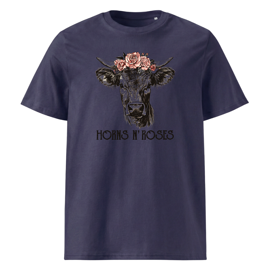 Horns N´Roses T-Shirt Unisex mit Rock-Berg-Motiv, weitere Ansicht
