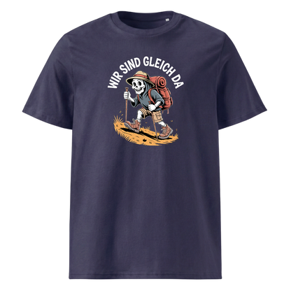 Wir sind gleich da T-Shirt Unisex mit Skelett-Motiv, weitere Ansicht