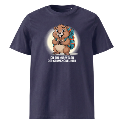 Wegen der Germknödel T-Shirt Unisex mit Hütten-Spruch, weitere Ansicht
