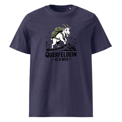 Querfeldein Bergziege T-Shirt Unisex mit Ziegen-Motiv, weitere Ansicht