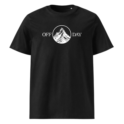 Off Day T-Shirt Unisex mit Bergmotiv, Frontansicht