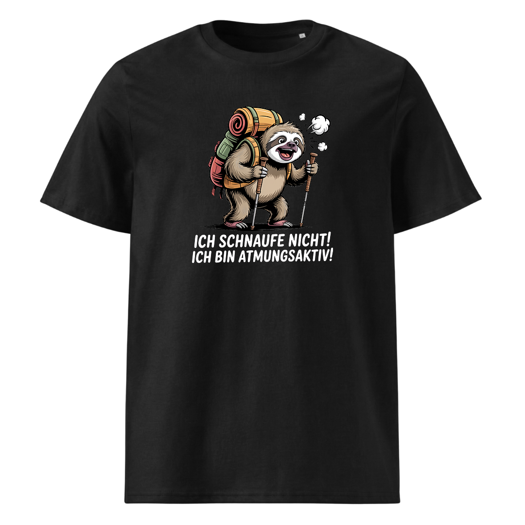 Atmungsaktiv T-Shirt mit Wander-Spruch, Frontansicht