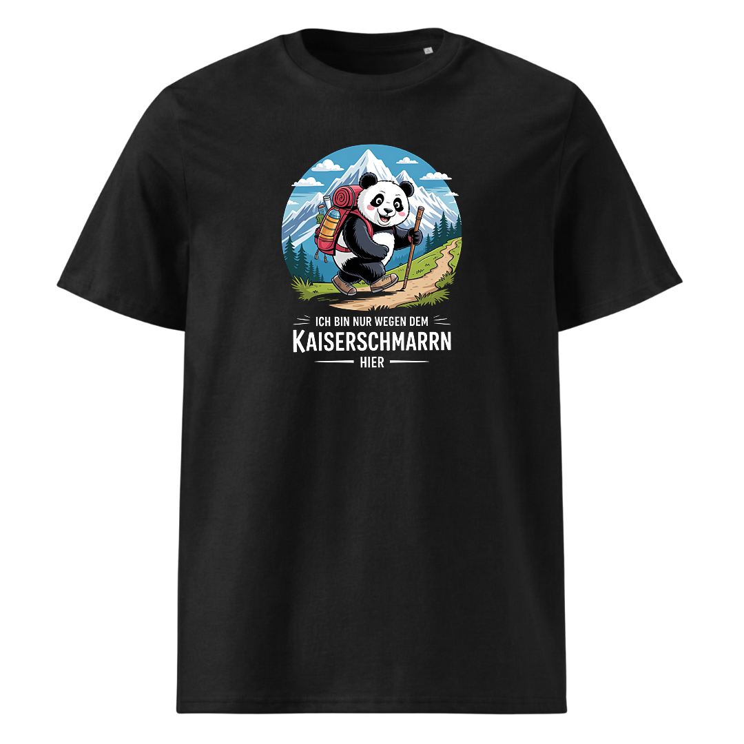 Kaiserschmarrn Panda T-Shirt Unisex mit Panda-Motiv, Frontansicht