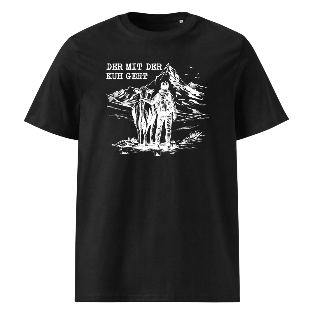 Kuhflüsterer T-Shirt Unisex mit Kuh Motiv, Frontansicht