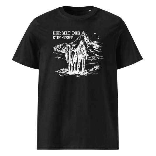 Kuhflüsterer T-Shirt Unisex mit Kuh Motiv, Frontansicht