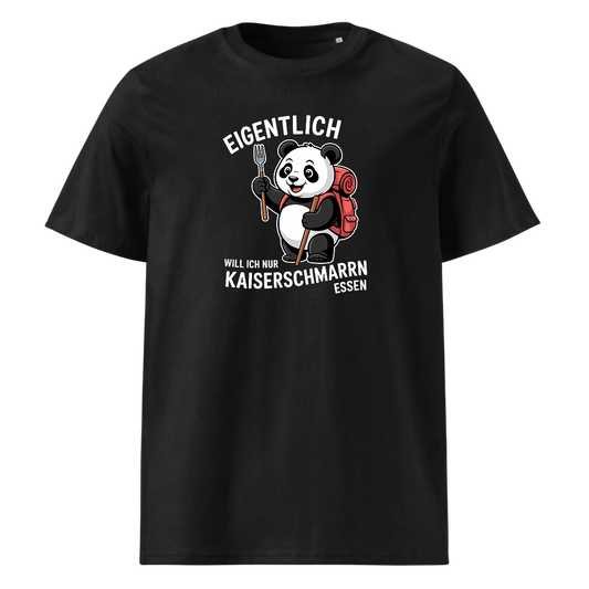 Ich will nur Kaiserschmarrn essen T-Shirt Unisex mit Spruch-Motiv, Frontansicht