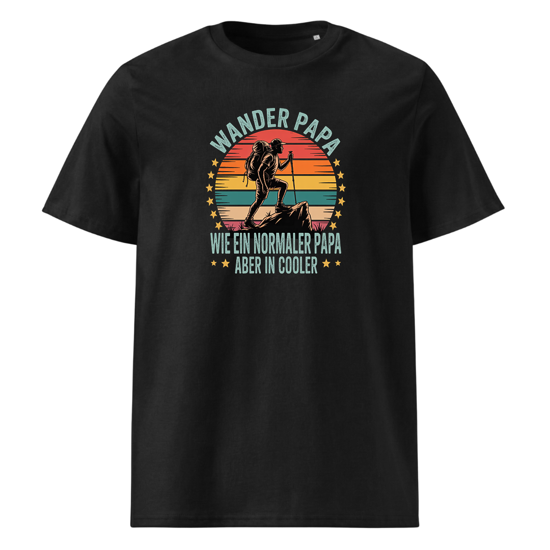 Wanderpapa T-Shirt Unisex mit Wander-Motiv, Frontansicht