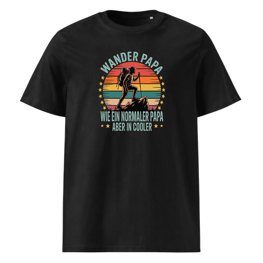 Wanderpapa T-Shirt Unisex mit Wander-Motiv, Frontansicht