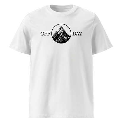 Off Day T-Shirt Unisex mit Bergmotiv, Motivdetail
