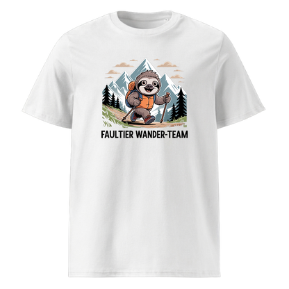 Faultier Wander-Team T-Shirt Unisex mit Faultier-Motiv, Motivdetail