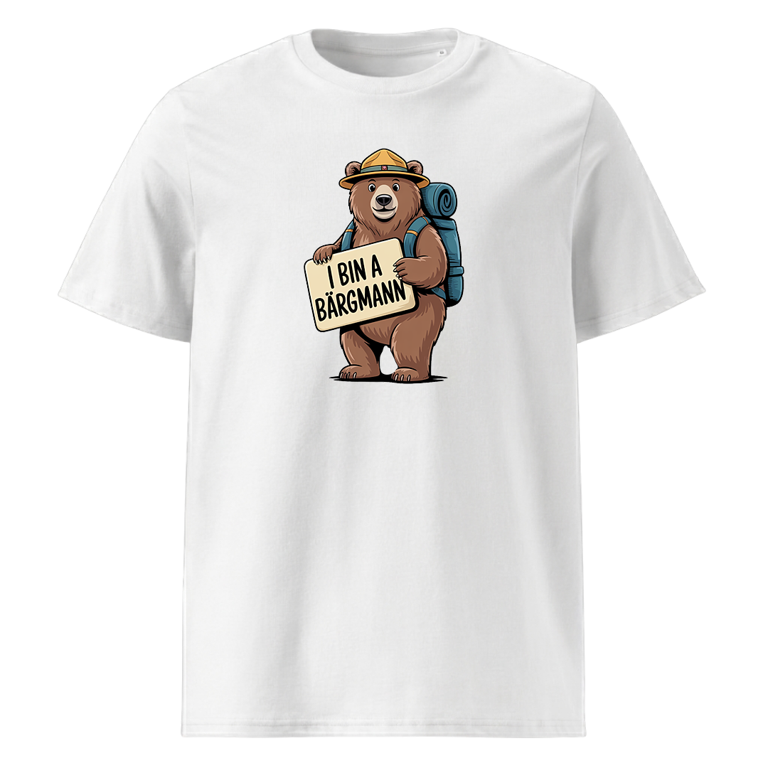 I bin a Bergmann T-Shirt Unisex mit Spruch-Motiv, Motivdetail