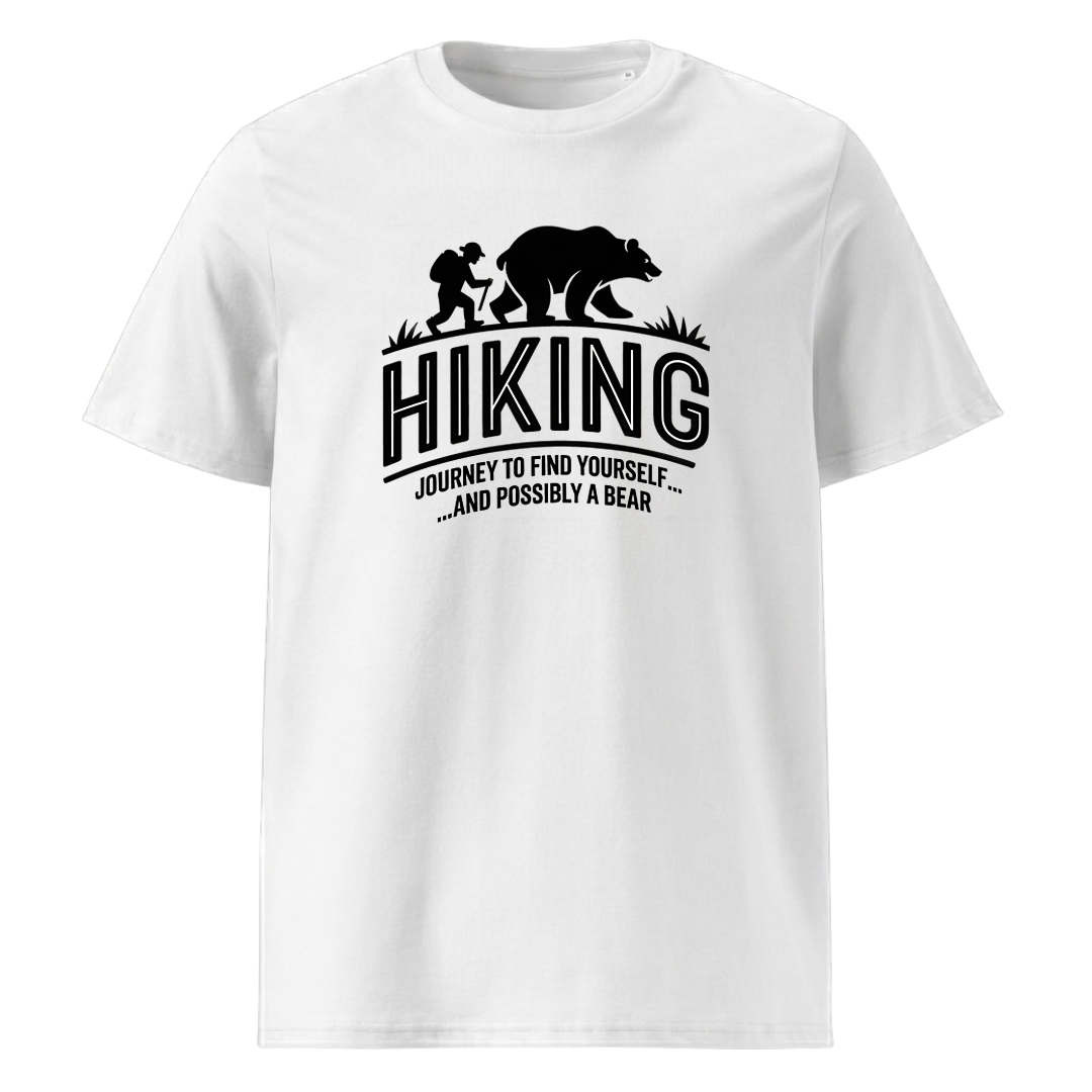 Hiking Journey T-Shirt Unisex mit Wander-Motiv, Motivdetail